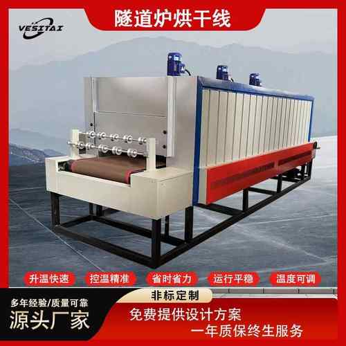 高温烘烤线隧道炉水分粉末烘干热风循环隧道炉非标隧道炉烘干线