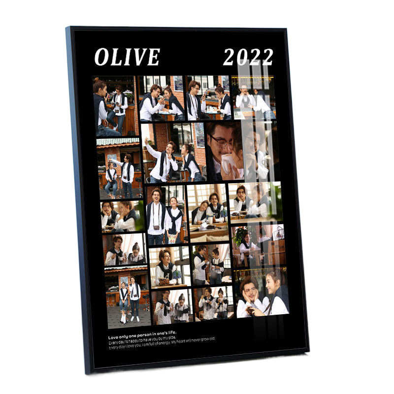 36/48/九实木宫格情侣diy相框钉制结婚婚纱洗照片挂墙五月画框馆