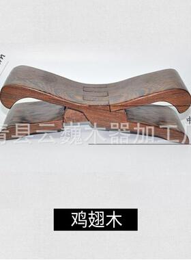 鸡翅木枕颈椎硬木木质摆件木雕