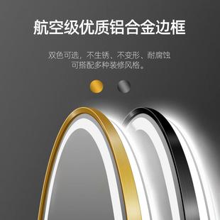 智能浴室镜圆形触摸屏挂墙带CHE框间e生间圆镜洗手卫壁挂防雾ld新