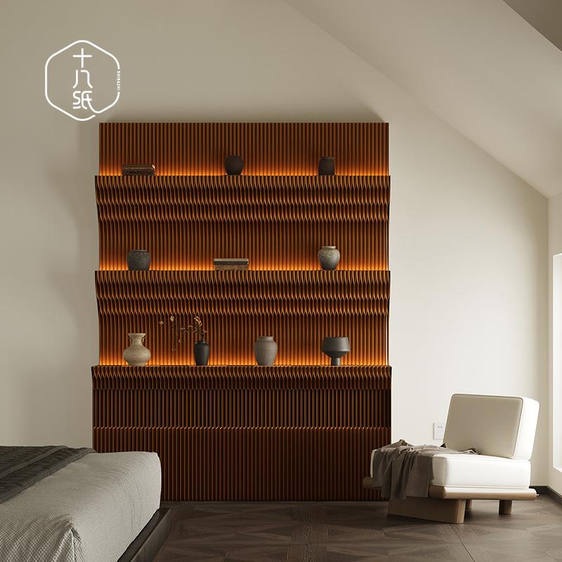 屏风隔断背景墙办公室可折叠移动置物架活动发光办公室屏风