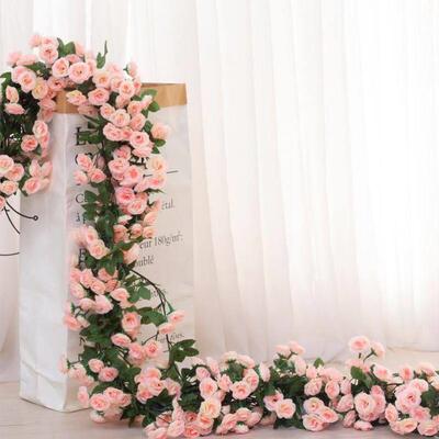 2m Artificial Flowers Rose Ivy Vine Wedding Decoration