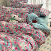 公主纯棉棉100床上四件全儿SSD童被套套罩女孩风床品宿舍床单三件