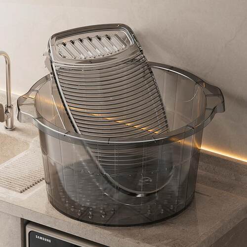 洗衣盆带搓衣板大容量塑料盆加厚加深家用多功能洗衣桶洗衣服大盆