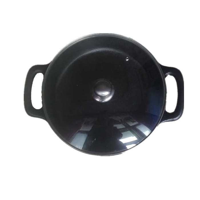 铸铁加厚平底老式炒锅烙饼家用饼铛无油烟不粘锅煎饼鏊子双耳煎锅