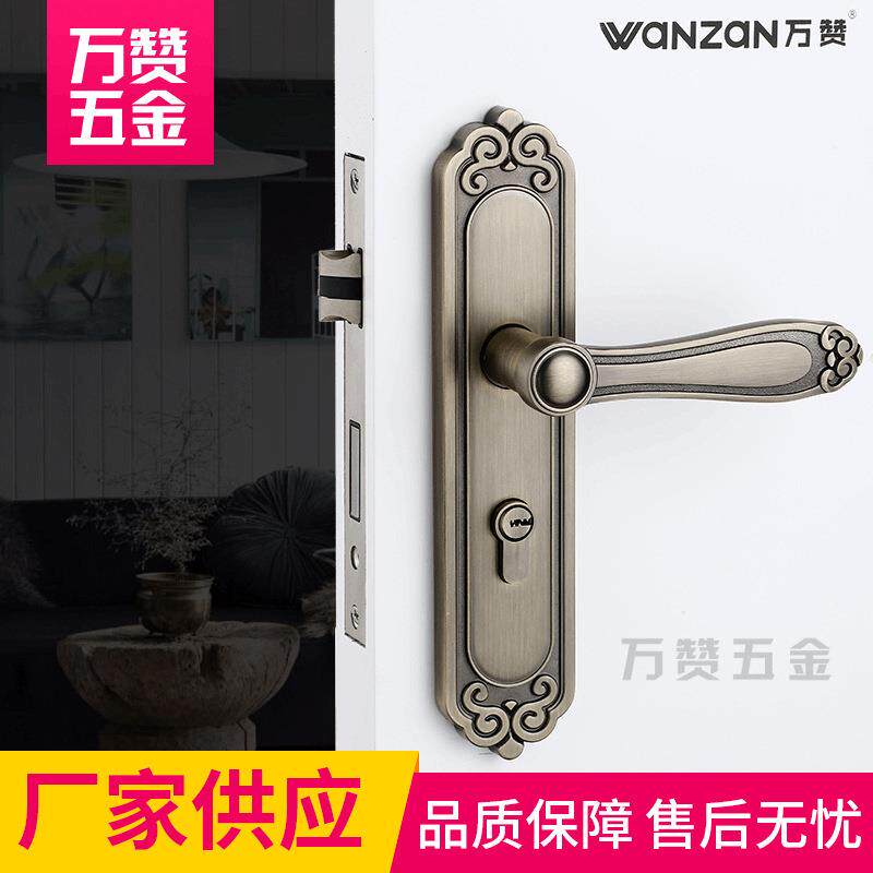 青古铜门锁室内卧室房门锁通用型简约卫生间实木门把手锁具家用