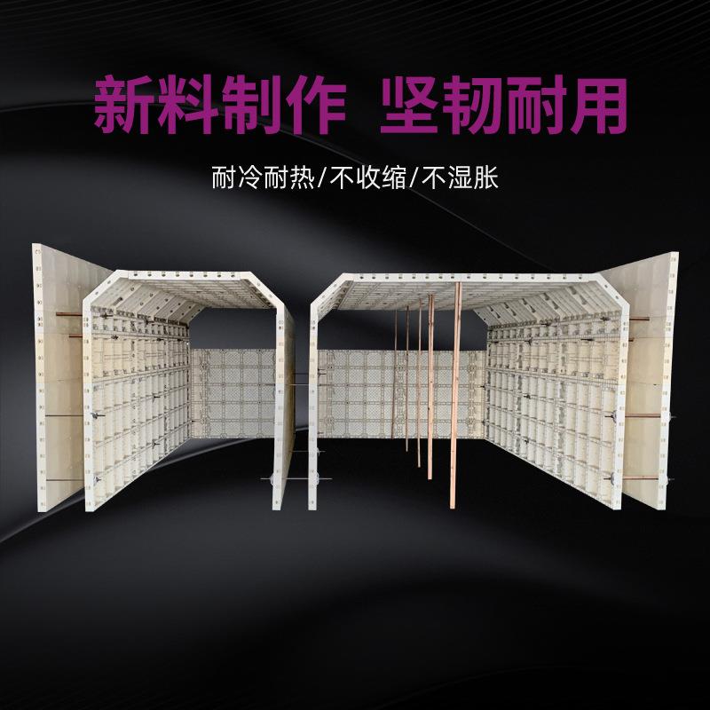 双舱管廊塑料模板地下综合管廊塑钢模板现浇混凝土箱涵塑料模板