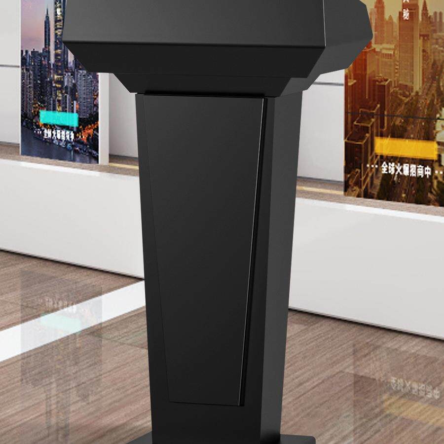 演讲台实木会议室发言台白色烤漆讲台桌主持台门口迎宾接待台餐厅