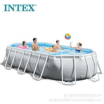 intex26796 支架儿童泳池家庭大游泳池户外移动水池养鱼池
