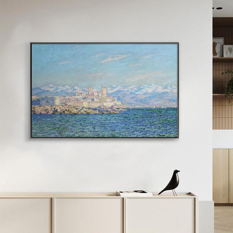 新款直销莫奈梵名画现简约餐客厅装饰画北欧玄关卧室墙画艺术挂画