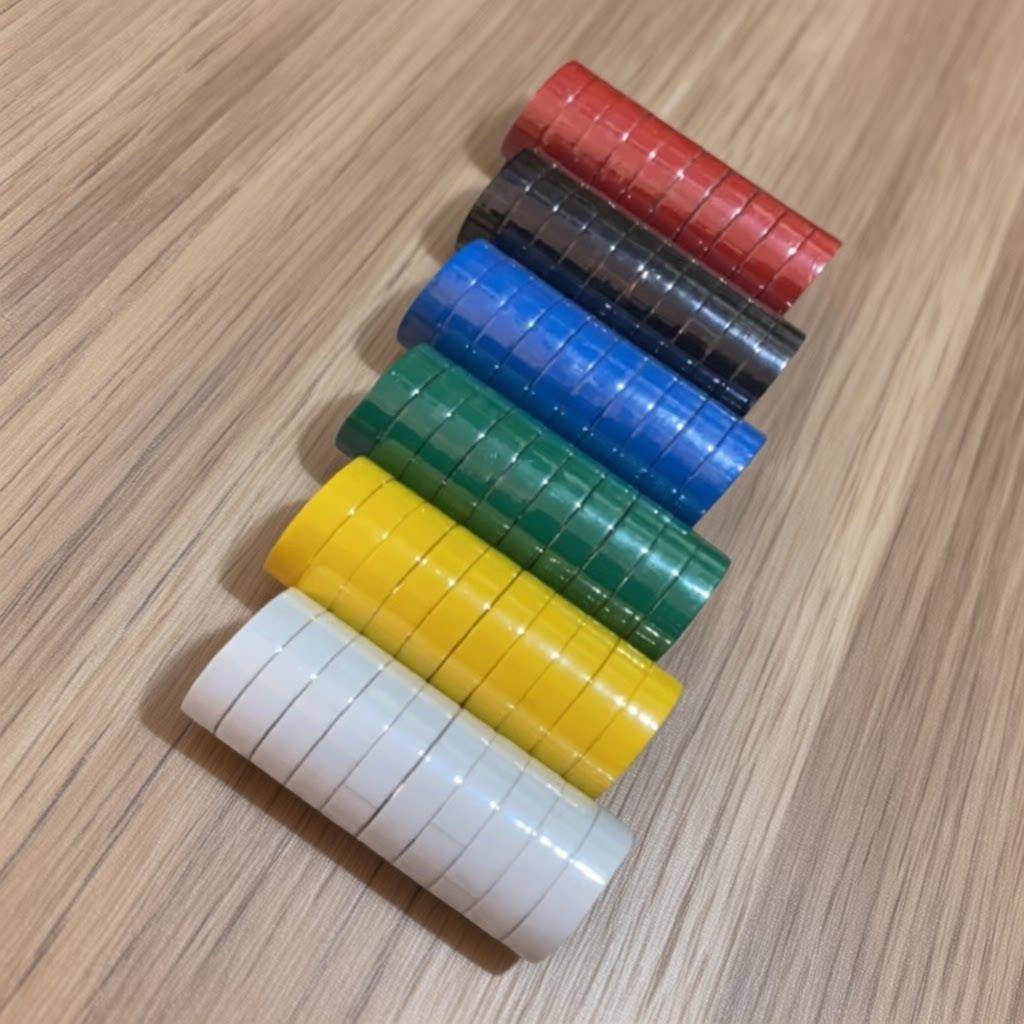 颜色随机2捆20卷绝缘电工胶带防水PVC阻燃耐磨耐高温电线超粘胶布