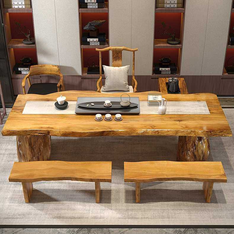 原木大板桌子实木茶桌新中式泡茶桌椅组合禅意茶台家用办公室茶几,住宅家具,家用茶台/茶桌,淘宝优惠券,粉丝福利购,淘宝优惠卷