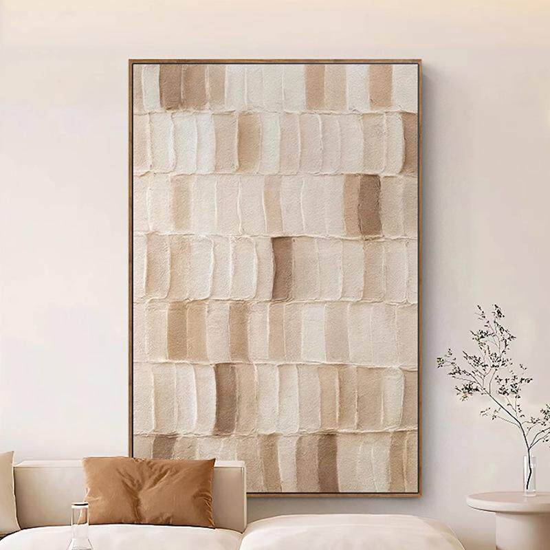 奶油风沙发背景墙装饰画竖版大幅艺术抽象客厅落地画玄关卧室挂画