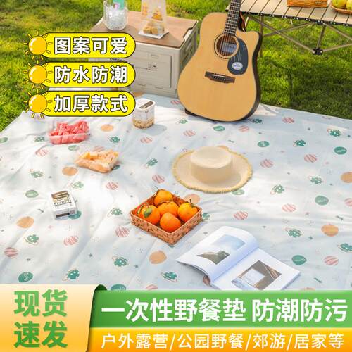 Outdoor Camping Instagram-Style Disposable Picnic Mat, Moist
