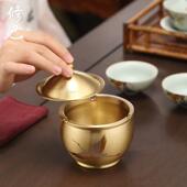 大型黄铜烟灰缸盖 家庭客厅防飞灰办公室大气香炉宝盆创意时尚