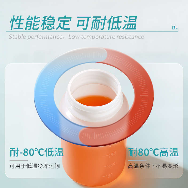 比克曼生物批发广大小口水质采样含内盖试剂250ml聚乙烯pe试剂瓶
