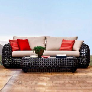 户外家具藤编沙发组合防水防晒休闲露天泳池民宿别墅创意庭院沙发