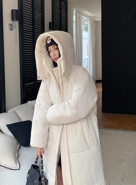 松品牌棉正品新羽绒棉服女中长69-736款秋冬时款尚宽加厚保暖女士