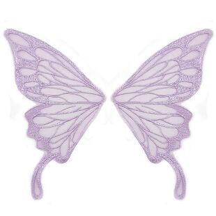 小蝴蝶花纹后背领 蕾丝网底刺绣胸花 涤光绣花假领子内衣花边辅料