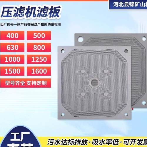 板框压滤机滤板聚丙烯隔膜滤板耐高温污水处理厢式板框滤板
