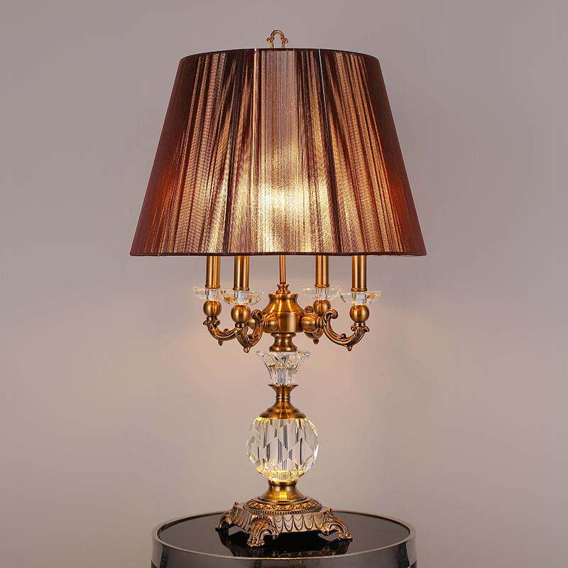 佳音美灯饰装饰台灯欧式酒店客房卧室床头灯LED蜡烛灯水晶氛围