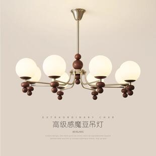 美式 中古风感大厅主灯 复古客厅灯感魔豆vintage吊灯法式