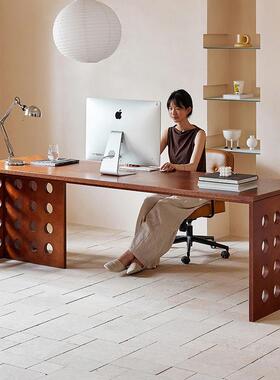 中古风条全实木书桌洞工MTA007-1作台现代家用电脑桌端新款办洞公