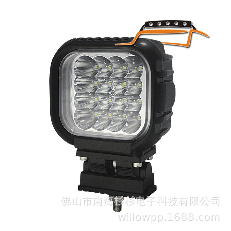 48W工作灯LED越野车灯车顶灯LED船用搜救灯 工程车灯保险杠灯