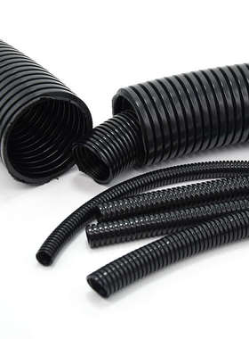 格律斯尼龙PA6波纹管穿线护套管AD10-AD54.5工业软管可开口浪管