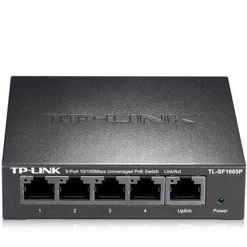 TP-LINK普联 TL-SF1005P 5口以太网PoE交换机 4FE(PoE)+1FE