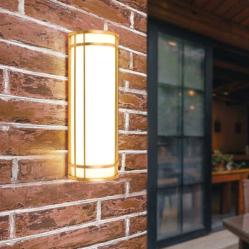 楼梯灯壁灯户外大门口阳台墙灯室外壁灯防水现代简约门口门前超亮