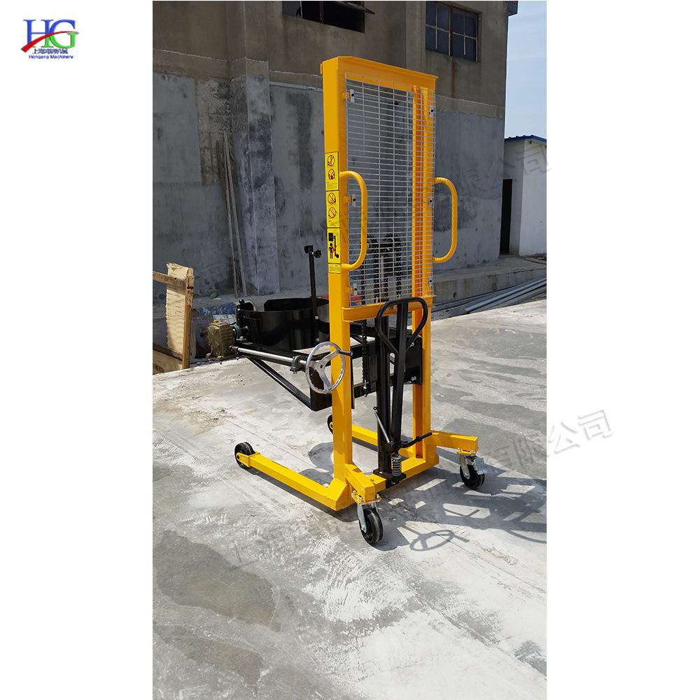 小型罐装油提升机 液压油油桶运输车 全自动式塑料油桶倒油设备