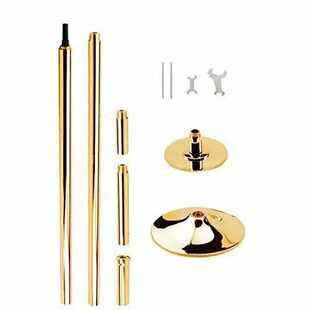 dance便携式跳舞舞蹈室可调pole钢管钢管舞旋转固定移动金色 杆