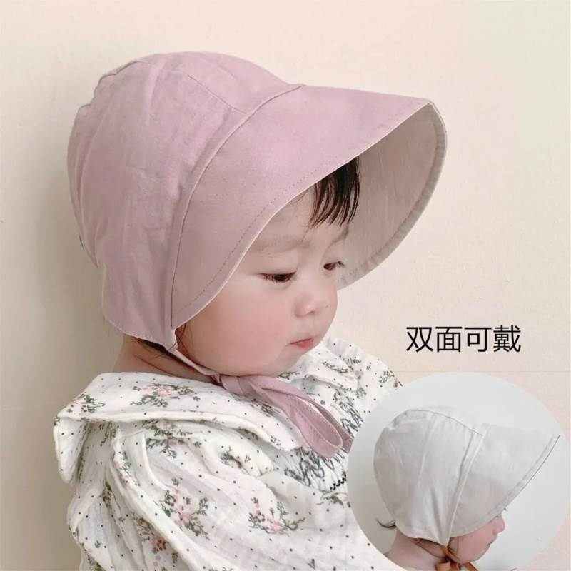 婴儿开春户外遮阳帽夏季外出大帽檐防晒帽透气不闷小月龄宝宝专用