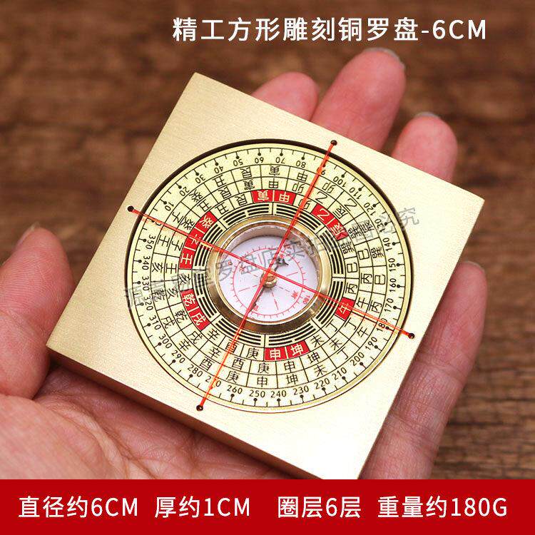 黄铜罗盘高精度专业全铜实心三元三合综合小指南针罗经激光罗盘仪