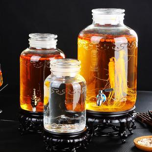 泡酒玻璃瓶带龙头10斤20斤50加厚泡酒罐家用密封泡酒坛子专用酒瓶