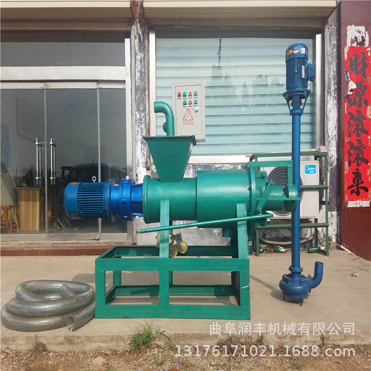 400型粪便干湿分离机牛粪羊粪固液挤干机1200斜筛式养殖场脱水机
