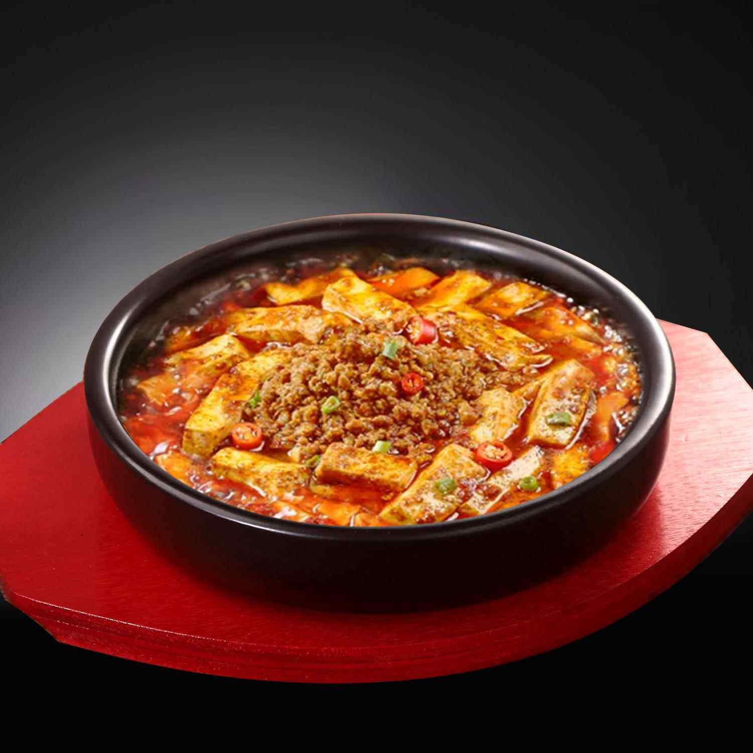 石板砂锅鸡蛋豆腐锅烤箱明火米村拌饭同款商用餐具托盘陶瓷平底锅