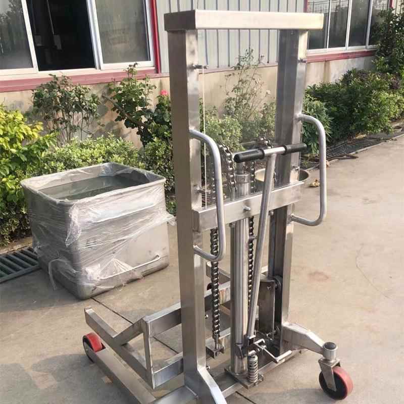 hoular好拉全不锈堆高升降叉车SFXK钢US304电动转油桶翻车堆车垛
