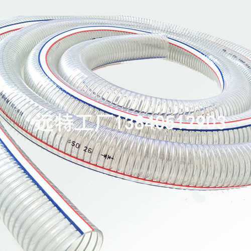 塑料150mm钢丝pvc6螺旋防冻软寸，透明透明加厚管水管软管钢丝