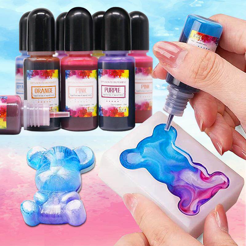 24色三代晕染色精水晶滴胶调色色精手工diy渲染流体酒精墨水套装