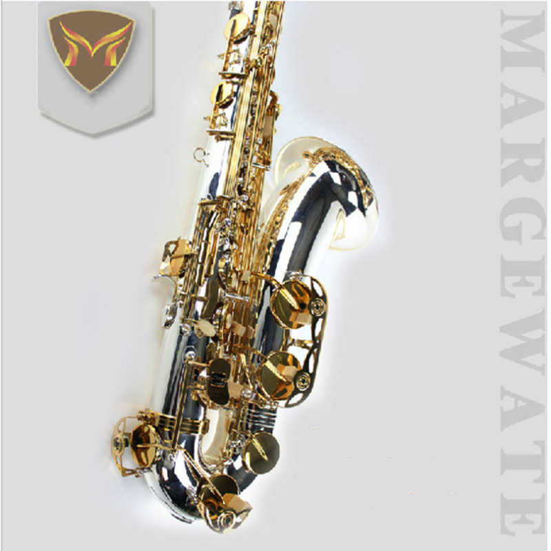 麦格维特乐器MTS-480降B次中音萨克斯风乐器 表面银身金建