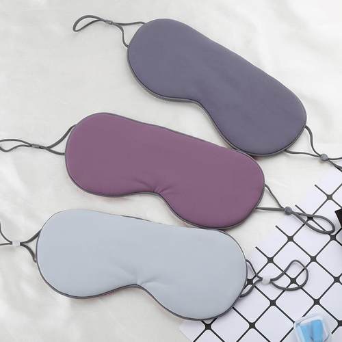 外贸双面睡眠眼罩凉感冰丝眼罩礼品四季通用遮光透气午休挂耳眼罩