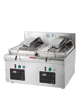 供应商用全自动智能双头煎饺炉FEHCC253重型电热煎饺炉