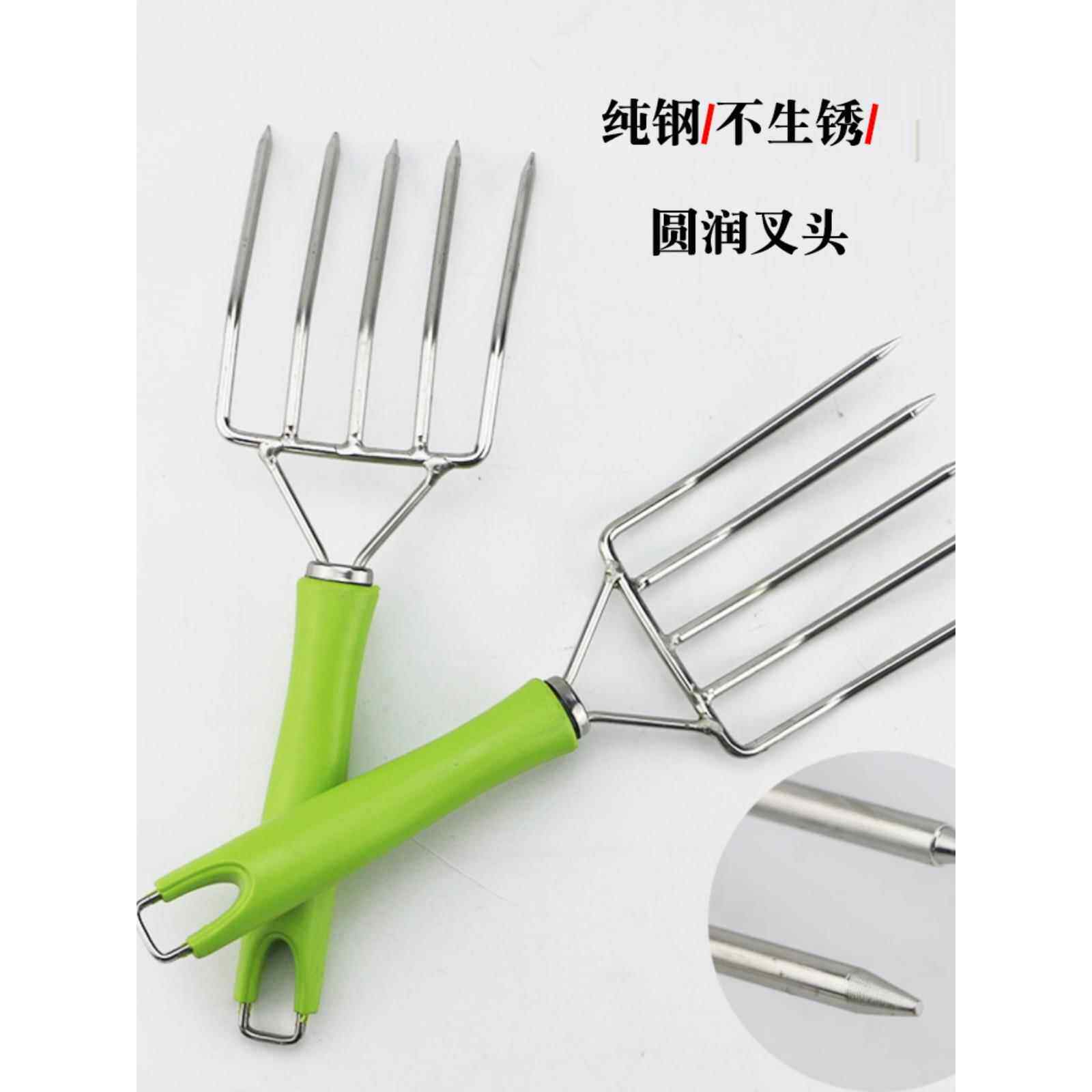 ..大小号豆芽叉饭插子打子饭叉两用叉六齿叉子米线米饭后厨盛豆芽