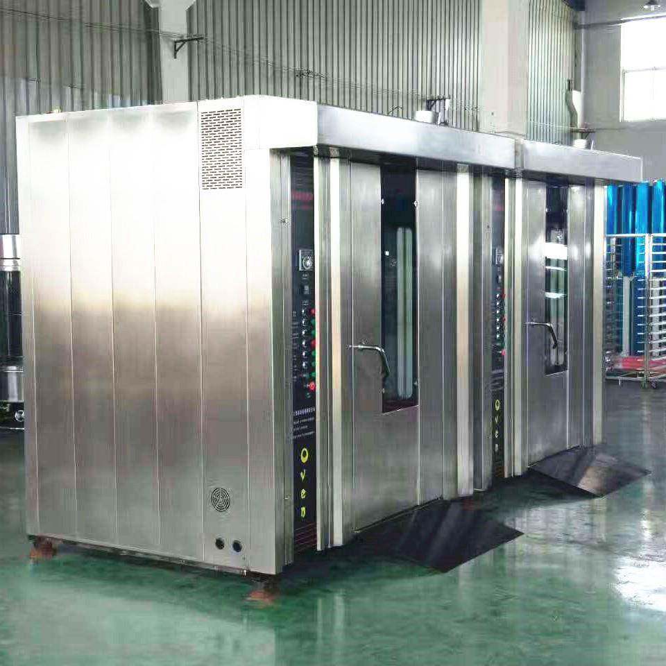 现货16 32 64盘吐司烤炉食品厂用推车旋转烤箱大型月饼旋转炉