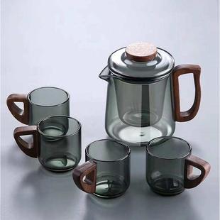 耐热玻璃茶壶茶具合欢壶家用高硼硅玻璃沏茶煮茶器茶水分离花茶壶