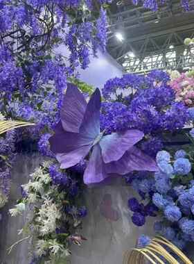 品布置型纸仿真蝴蝶大纸AL100528艺橱窗巨型L成Y立婚庆道具体摄影