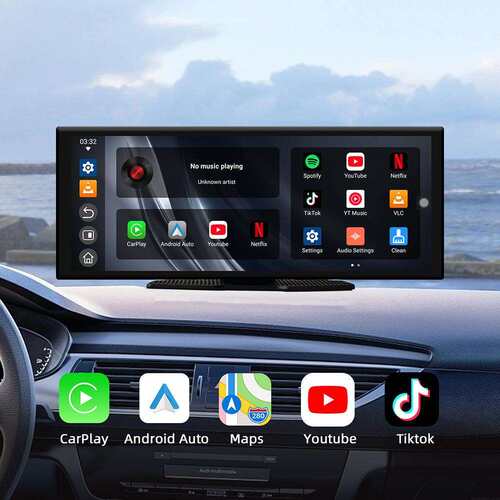 10.26英寸便携触控安卓系统4+32GB车载多媒体无线CarPlay安卓Auto