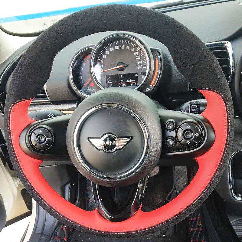 适用迷你MINI ONE JCW CLUBMAN COUNTRYMAN真方向盘把套手缝皮